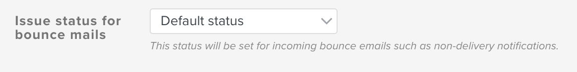 Configure the status for bounce emails